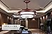Produktbild sdkky New Chinese Deckenventilator, unsichtbar Fan Lampe, Esszimmer, Wohnzimmer, Schlafzimmer, Live Fan, Anhänger Lampe, massiv Holz, antique Home A wall control