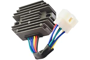 KACEPAR Rectificador regulador de voltaje de 6 pines, rectificador regulador de voltaje de 6 pines compatible con Grasshopper 718D 721D 721G John Deere Tractor 750 M802471 650 M802471 MIA881277 Kubota
