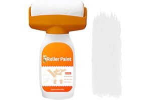 GALEYYU Wandreparatur RollbüRste, 500g Wandreparaturroller Farbe, 2 in 1 Wandfarbe ausbessern weiß, Wandreparatur Rollbürste mit wandreparaturpaste für Küche, Schlafzimmer, Wohnzimmer und Spielzimmer, Weiß