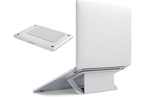 MOFT Soporte para computadora portátil, Soporte Adhesivo de refrigeración para portátil con Flujo de Aire para disipación de Calor con 2 ángulos de visión Ajustables, Soporte Plegable y portátil