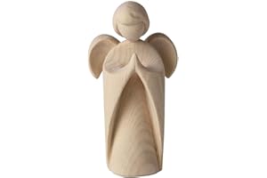 ‎4BETTERDAYS.COM NATURLICH LEBEN! 4betterdays.com Klassischer Schutzengel aus Zirbenholz - Handwerk aus Südtirol/Riecht nach Zirbe/Höhe 9cm / Engel Figur, Taufgeschenke, Zirbenholz Engel, Schutzengel aus Holz