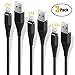 Price comparison product image 3Pack [0.3M 1M 2M] Charging Cable CABEPOW for iPhone Charger Cable Lead/Data Sync Fast iPhone USB Charging Cord Cable Compatible for iPhone X Case/ 8/7/6/6s plus/SE/5c/5s/5 iPad Air/iPod Case (Black)