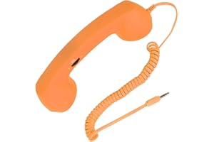 Denash Combiné de Téléphone Rétro, combiné de Téléphone Portable Léger Résistant aux Radiations, Excellente qualité Audio, Multifonction, Pratique et Facile à Utiliser pour les