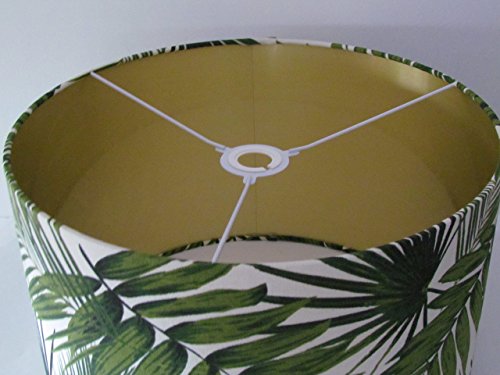 Handmade Botanical Palm Leaves Drum Lampshade Lightshade Choice of Brushed Vinyl Lining