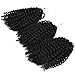 Synthetic(1#) Marlybob Kinky Curl (3 Bundles/pack) 8'' Curly Wave Crochet Braiding Hair Extension