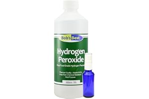 Livsmedelsklassad väteperoxid 3 % - 500 ml - med 30 ml blå glassprayflaska