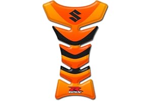 TANKPAD Protector de depósito adhesivo de resina efecto 3D compatible con Suzuki GSX-R Naranja