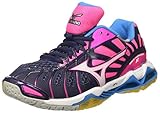  Mizuno Wave Tornado X Wos, Zapatos de Voleibol para Mujer, (Peacoat/White/pinkglo), 42 EU