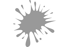 ‎SAMUNSHI Samunshi® Farbkleckse Aufkleber Klecks Sticker 19 x 20cm grau