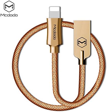 McDodo Lightning Charger Cable For iPhone, iPad And iPod, Durable with Warranty (6 ft, Apple MFi Certified). Compatible with iPhone X, 8 / 8 Plus / 7 / 7 Plus / 6s / 6s Plus / 6 , iPad Pro / Air