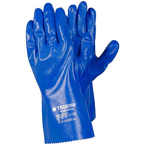 Ejendals Chemikalienschutzhandschuh "Tegera 7351", Größe 12, 1 Stück, blau, 7351-12