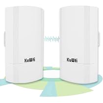 KuWFi 900Mbps Wireless Bridge Kit, 5.8G Outdoor/Indoor Point to ...