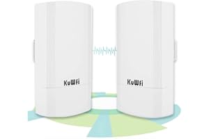 KuWFi 900Mpbs WiFi Bridge Puente Inalámbrico, 5.8G Interior y Exterior Puente Inalámbrico WiFi, CPE Solución de Distancia de Transferencia 1KM, IP65 Wireless Bridge para PTP/PTMP,24V PoE