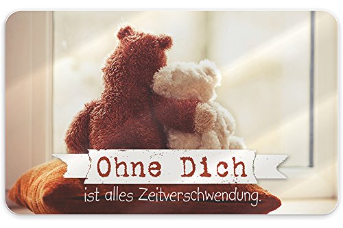 Brettchen 'Ohne Dich ist alles Zeitverschwendung'