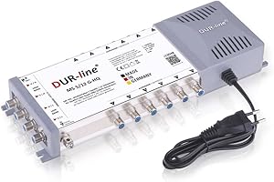 DUR-line MS 5/12 G-HQ - Multischalter - Made in Germany - SAT Multischalter für 12 Teilnehmer/TV - stromspar Netzteil - Multiswitch, Matrix [Digital, HDTV, FullHD, 4K, 8K, UHD]