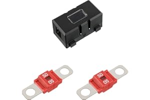 SIGANDG ANS Portafusibili per autoveicoli e 2 fusibili Midi avvitabili ad alta corrente per auto, camion, veicoli (50 A)