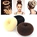 CareforYou® 3 Pieces Hair Chignon Donut Bun Maker (1 Large,1 Medium,1 Small) (Brown)