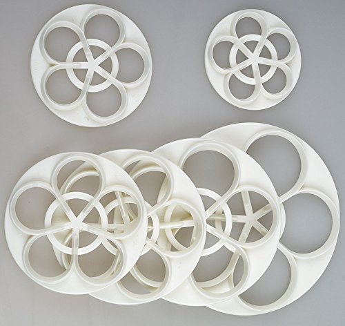 Ausstecher ROSEN BLUMENAUSSTECHER TORTENDEKO Marzipan Fondant Torte + 6 Tlg. - 2