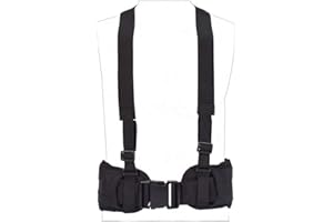 SINAIRSOFT Tactical Waist Belt with X-Shaped Suspenders Free Straps Airsoft Combat Padded Molle Belt