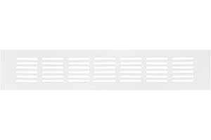 Repa Market Ventilation Grille White 300 x 60mm (Frame Size) – Aluminum Air Vent Cover for Kitchen Plinth, Cabinet, Door, Floor, Wall – Elegant Furniture Vent Register – Indoor Air Flow Grill
