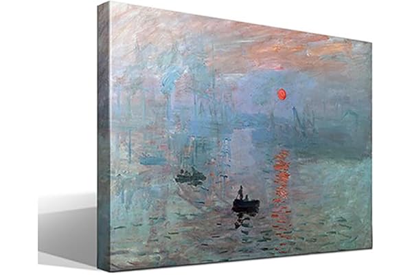 Tableau Motif Soleil levant de Monet Claude Oscar Qualité HQ 55 cm x 40 cm