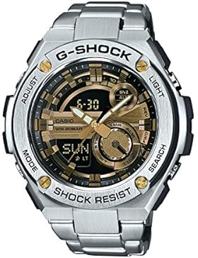 Casio Herrenuhr Multi-Zifferblatt Quarz mit Edelstahlarmband – GST-210D-9AER