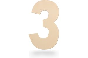 Kleenes Traumhandel Holzzahlen - Zahlen aus Holz - Holz-Zahlen für Geburtstag, Hochzeit, Jahrestag - Holzzahlen zum selbst gestalten - (7,5 cm, 3)