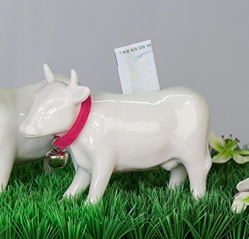Tolle Kuh Spardose mit Glöckchen Sparbüchse Sparschwein Bauer Tierarzt Geldgeschenk Trinkgeld