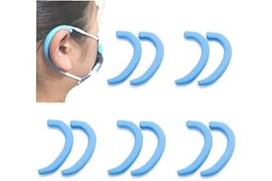 Fopytu 10 Pezzi di Protezione 'Orecchio in Silicone, Gancio per Le Prese Auricolari Mask Anti Slip, Prevenire Gli Eara E Ridurre I Segni di Pressione Facciale per I Bambini Adulti