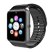 Produktbild GSTEK Bluetooth Smart Watch Handy-Uhr Mit Kamera SIM / TF Card Slot Pedometer Touch Screen Smartwatch Armbanduhr Watch Phone für Android Smartphones (Schwarz)