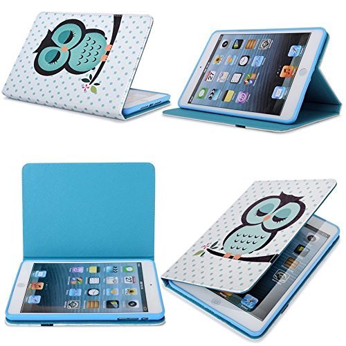 iPad Mini 4 hülle, iPad Mini 4 Cover, Deenor Sleep Owl Flip Case PU Leather Cover Stand schutzhülle hülle fürApple iPad Mini 4. Sleep owls - 2