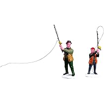 Lemax Canoe Catch - Pêcheur Dans Un Bateau - Polyrésine - Figurines Et Accessoires Pour Votre Propre Petit Monde De Noël - 5