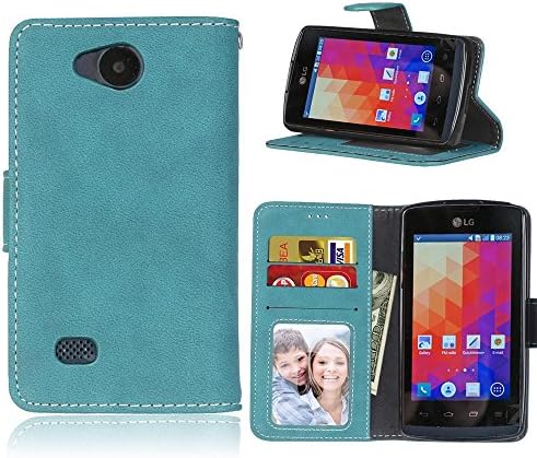 LG JOY Case,BONROY® LG JOY Retro Matte Leather PU Phone Holster Case, Flip Folio Book Case, Wallet Cover with Stand Function, Card Slots Money Pouch Protective Leather Wallet Case for LG JOY