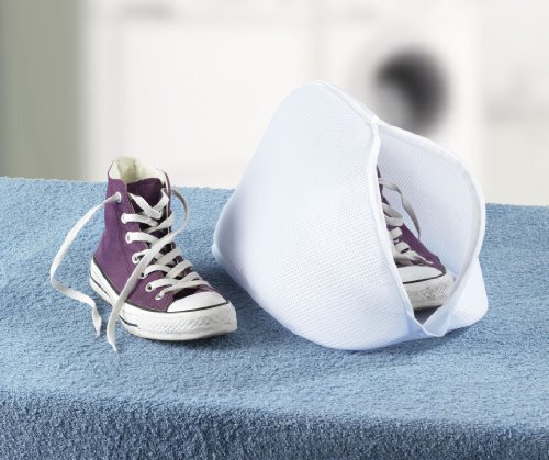 WENKO 73722100 Schuh-Wäschenetz – mit Reißverschluss, 100 % Polyester, 40 x 23 x 23 cm, Weiß - 5