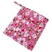 2-Zip Washable Baby Cloth Diaper Nappy Bag Monkey Heart Pink