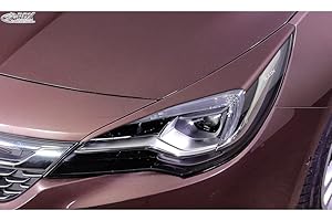 RDX Racedesign Scheinwerferblenden kompatibel mit Opel Astra K HB 5-türer/Sportstourer 2015-2021 (ABS), Unlackiert