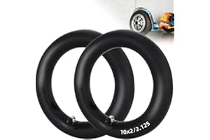 RUHUO 10x2 Innen Schläuche 10x2.125 Innenschlauch 2Stück für E Scooter Mobilitätsroller, Hooverboards und Kinderwagen mit 10" Rädern, geeignet für Reifen 10X1.90 /10X1.95, 90° Luftdüse