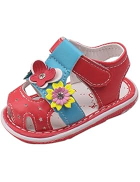Igemy 1Paar Kleinkind Baby Neue Blumen Mädchen Sandalen Mit Sound Soft Soled Baby Schuhe Sandalen