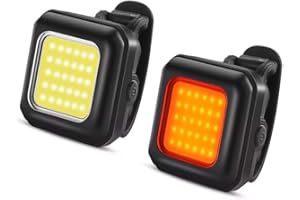 BYKING Bike Light front And Back, LED Bicycle Lights For Cycling, Bicycle Front And Rear Lights, 3 Light Modes and USB Type C Rechargeable, For Helmet, E-bike, Scooter, Mountain Bike and Kids Bike.