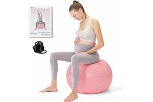 YOTTOY Pregnancy Birthing Ball, 1.8mm Thick Yoga Ball for Prenatal Exercise & Labor Preparation, Includes Pump