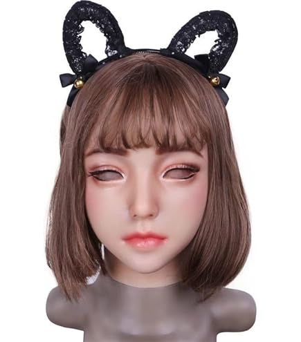 Masque Silicone Réaliste Féminin – Pour Travestissement, Cosplay, Halloween, Drag Queen (modèle Alice, Jaune)