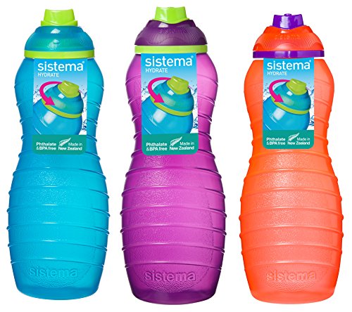 3 700 ml de sistema Twist N Sip - Botella, Azul, Morado, Naranja