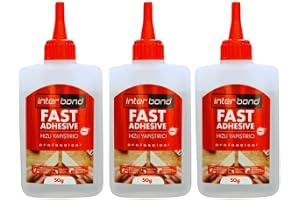 Interbond Super Strong 3x50 g - Textillim, Monteringslim och Keramiklim - Universallim för Professionella Reparationer, Perfe