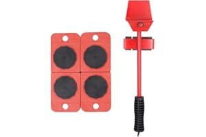 ZONADAH Juego de herramientas para elevador de muebles, deslizador de muebles, rodillo y palanca para muebles resistentes, se mueve hasta 300 kg/660 LBS, adecuado para sofás, sofás, nevera,