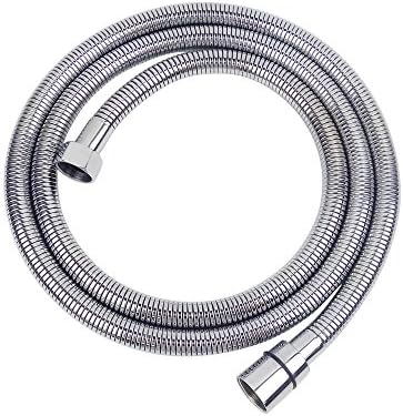 MINGORStainless Steel Shower Head Hose Bathroom Toilet Handheld Showerhead Sprayer Extension Replacement Part with BRASS Coupler, Polished Chrome (2.0M/78.7 Inch)
