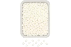 DFPRIME Sprinkles Stelline Bianche di Zucchero 60g – Decorazioni per Dolci, Torte, Cupcake e Biscotti – Topping per Cake Design e Pasticceria (Stelline Bianche)