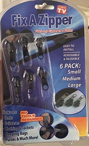 PinkSocks 6Pcs Fix A Zipper Zip Slider Repair Instant Kit Removable Rescue Replacement (Brown)