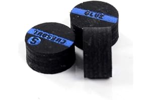 CUESOUL 10mm Snooker Pool Cue Tips - Premium Pigskin Leather & 6 Layers Laminated Design, Glue-on Tips for Snooker Pool Cue Stick, Professional Hardness Moisture Proof Cue Snooker Accessories