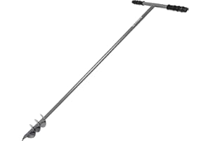 KADAX Tarière manuelle en forme de T pour planter des arbres, foret de jardinage pour poteaux de clôture, foret de plantation avec poignée (Ø 80 mm)