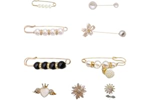 JIUJIUTU 9-Stück broschen für kleidung modern brosche damen kleidung sicherheitsnadeln brosche damen brosche sicherheitsnadel kragen clip